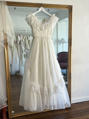 80s Off-the-shoulder Ruffle Dress