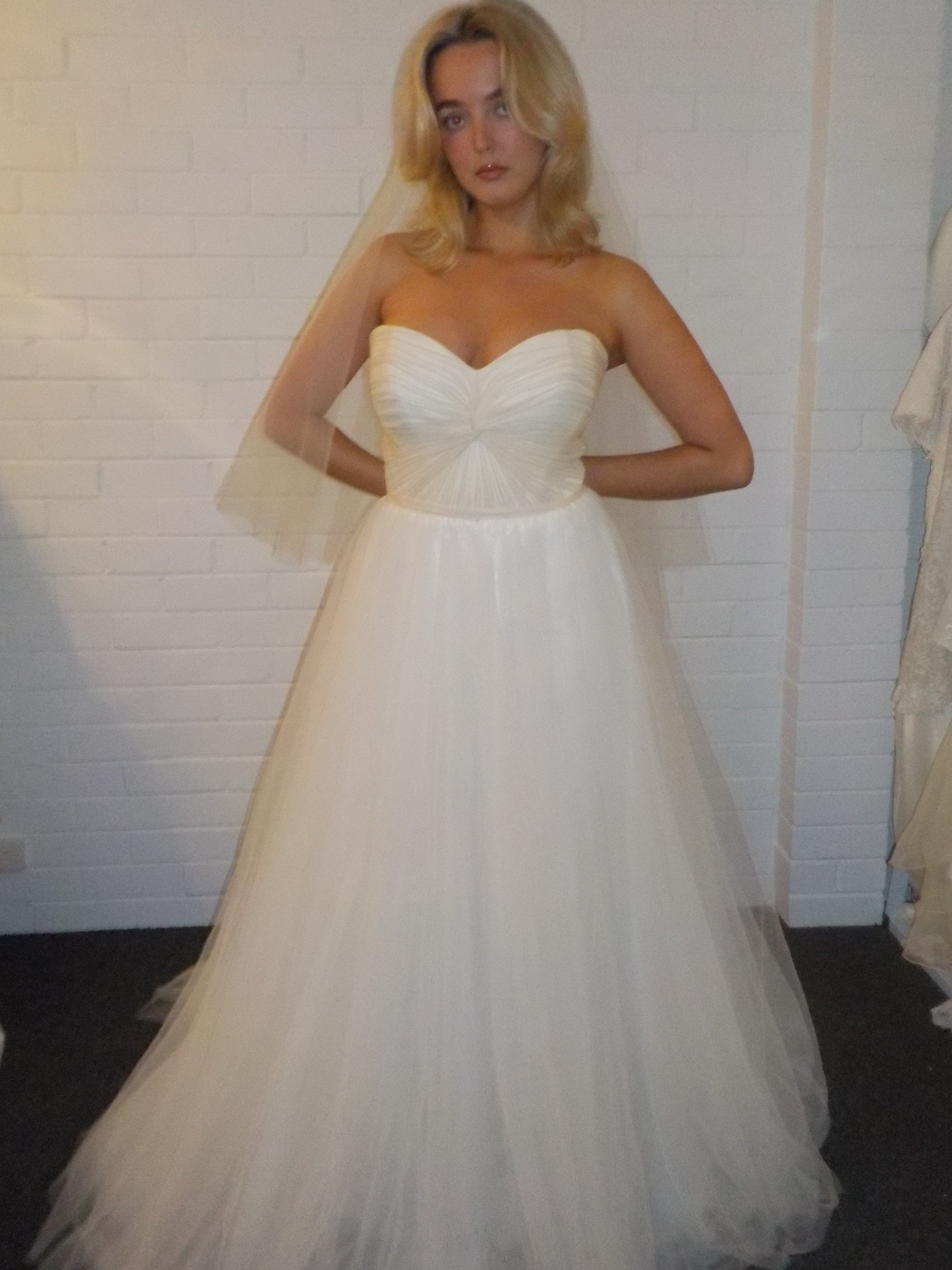 1990s Strapless Tulle Skirt Ballgown