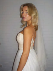 1990s Strapless Tulle Skirt Ballgown
