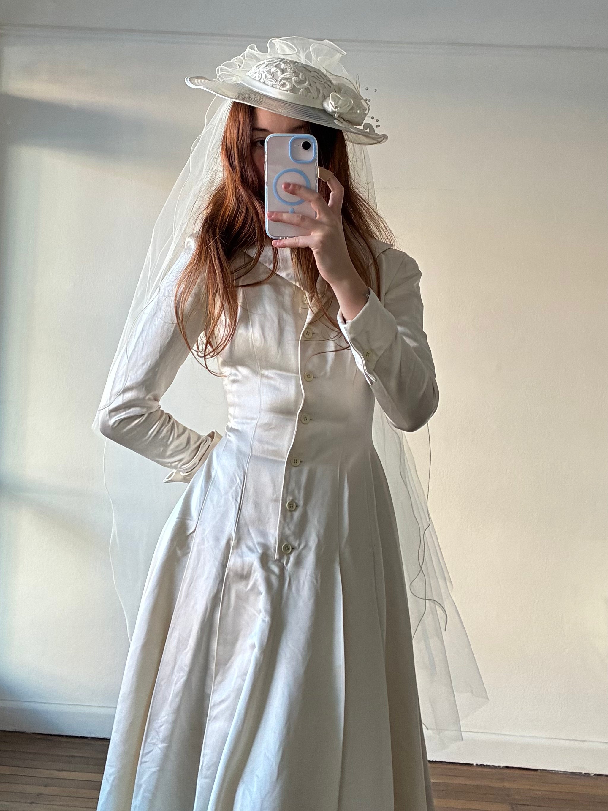 80s Guipure Lace and Rosette Detail Veil Hat