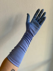50s Periwinkle Ruched Detail Gloves