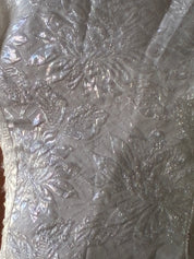 60s Bateau Holographic Embroidered Bodice Mini