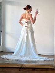 1998 Maggie Sottero Strapless Drop Waist Dress