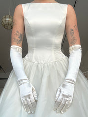 90s Elbow Length Satin Finish Gloves