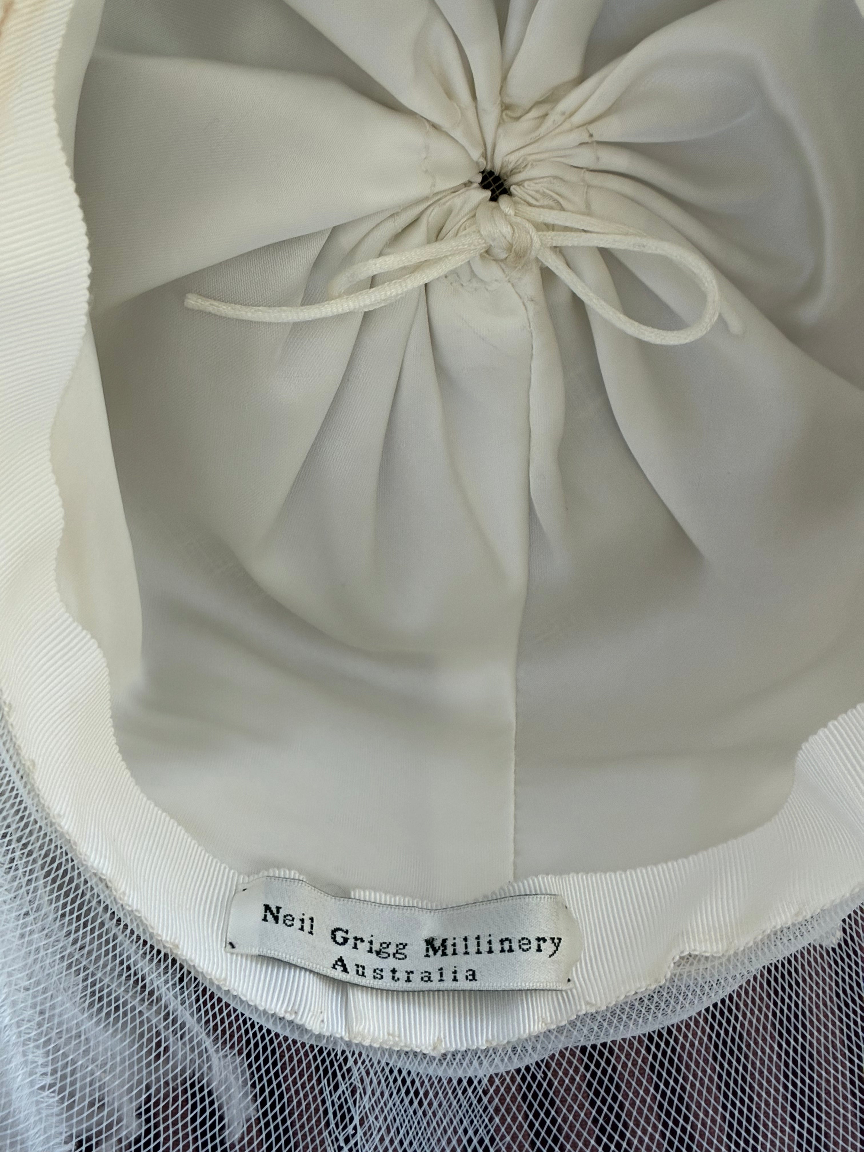 90s Neil Grigg Ostrich Feather Wide Brim Hat