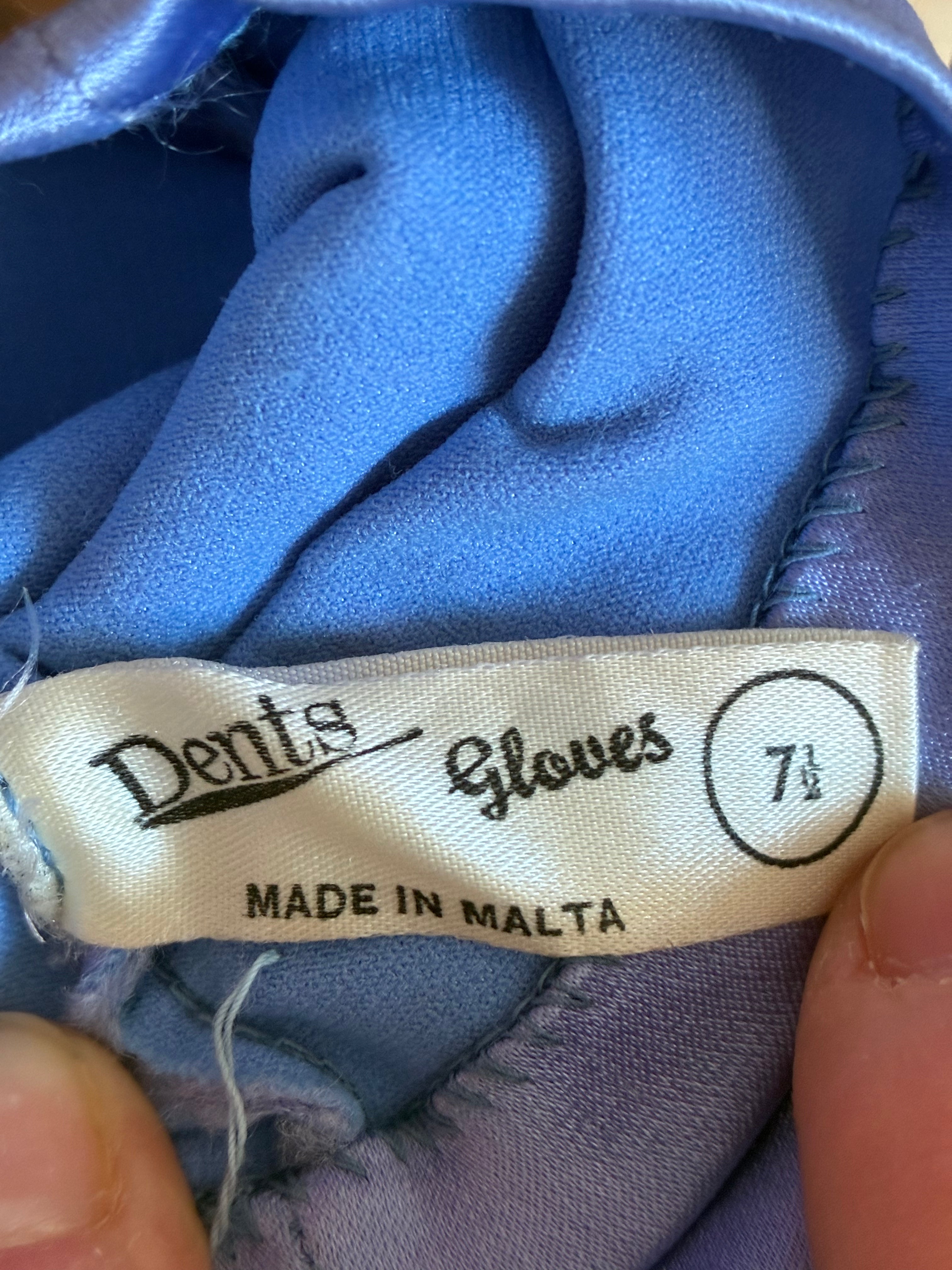 50s Periwinkle Ruched Detail Gloves