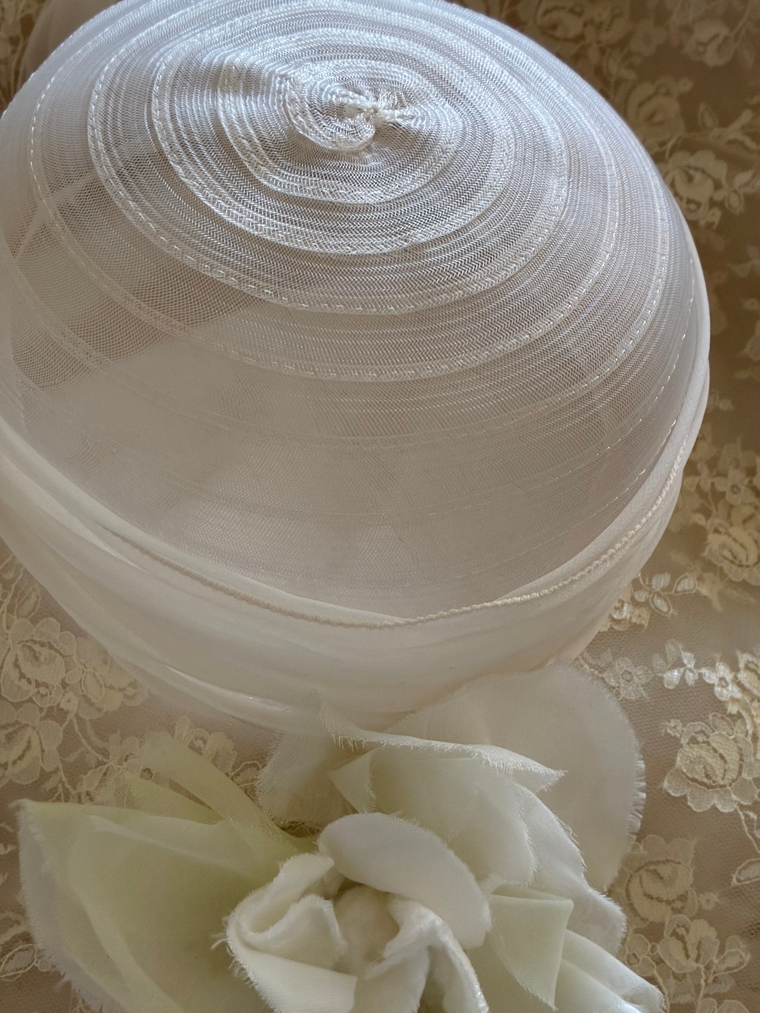 70s Franke Stuart Lace and Chiffon Sunhat