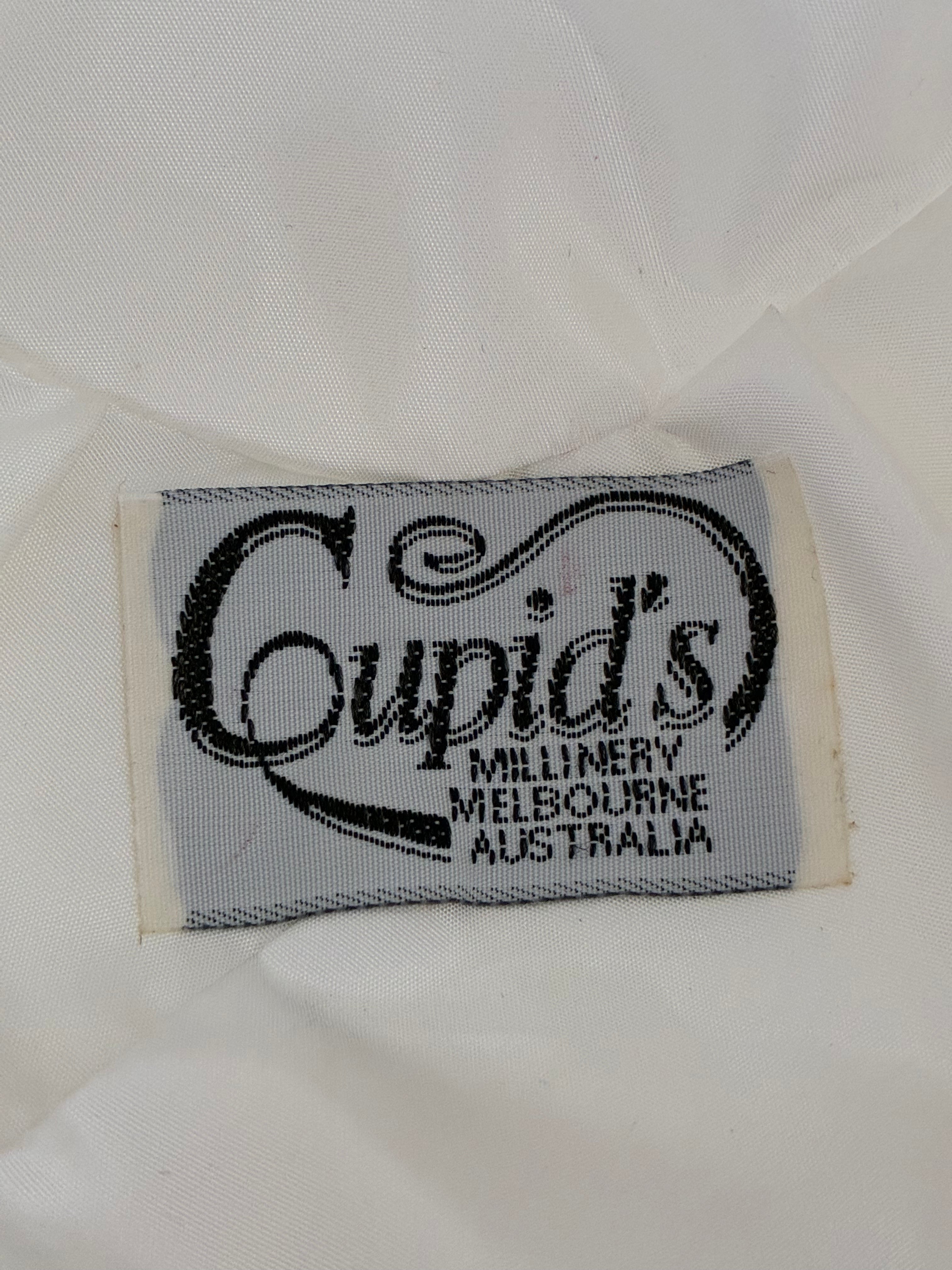 90s Duchess Satin and Still Widebrim Veil Hat