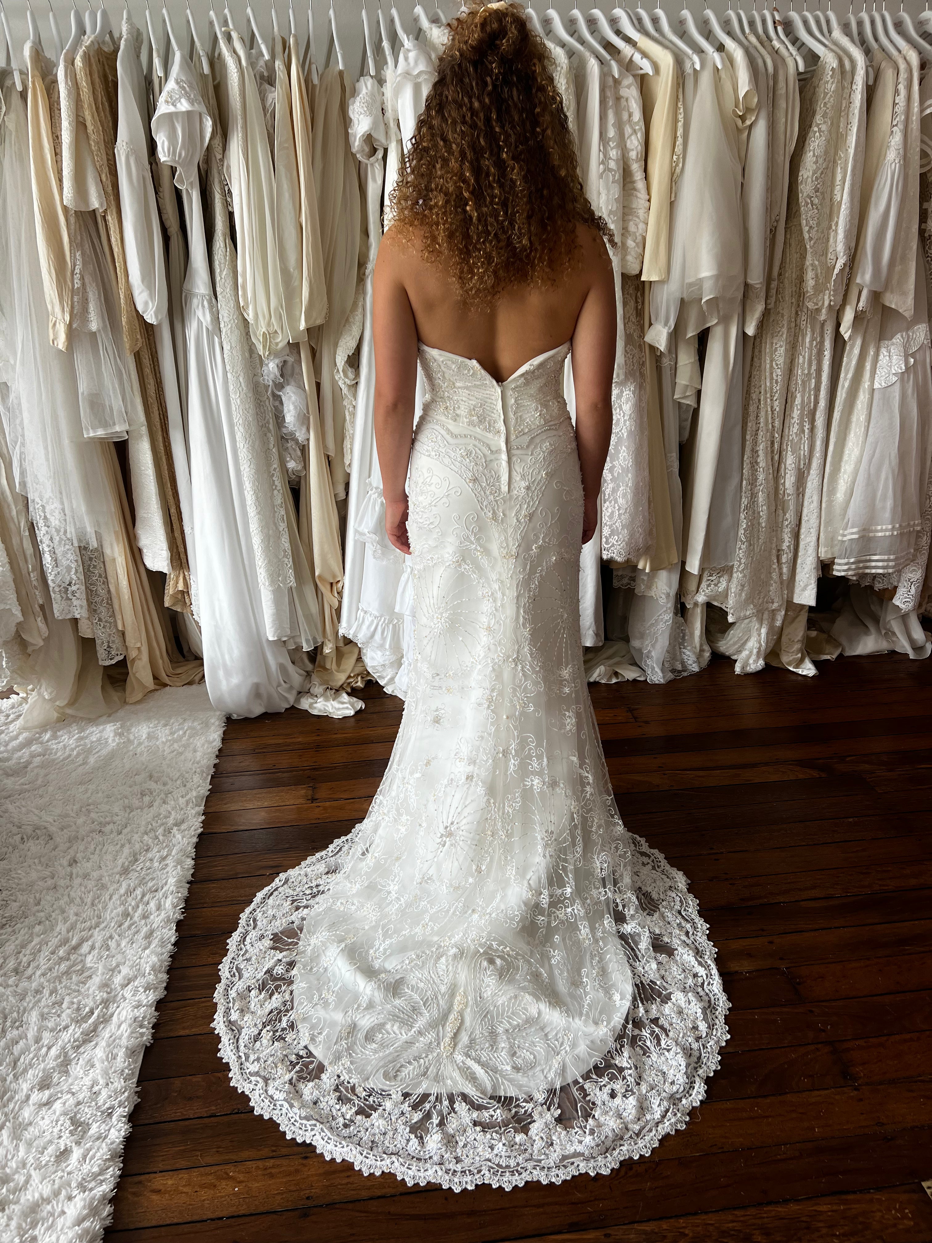 90s Beaded Halter Dress