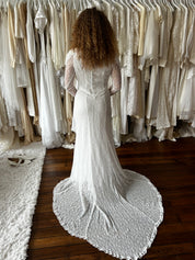 40s Lace Ruffle Detail Dress