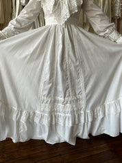 70s Gunne Sax Victorian Cotton and Lace Dress