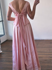 50s Bubblegum Pink Boat Neck Dress