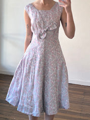 60s Lilac Bow Detail A-line Mini