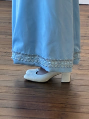 60s Sky Blue Key Hole Shift Dress