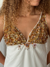 60s Beaded Bust Bodycon Dress