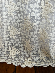 40s Embroidered Silk Net Long Sleeve Jacket