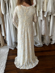 40s Embroidered Silk Net Long Sleeve Jacket