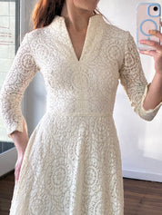 70s Crochet A-line Dress