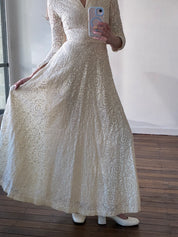 70s Crochet A-line Dress