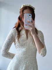 40s Chantilly Lace Flower Detail Juliet Cap