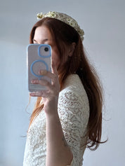 40s Chantilly Lace Flower Detail Juliet Cap