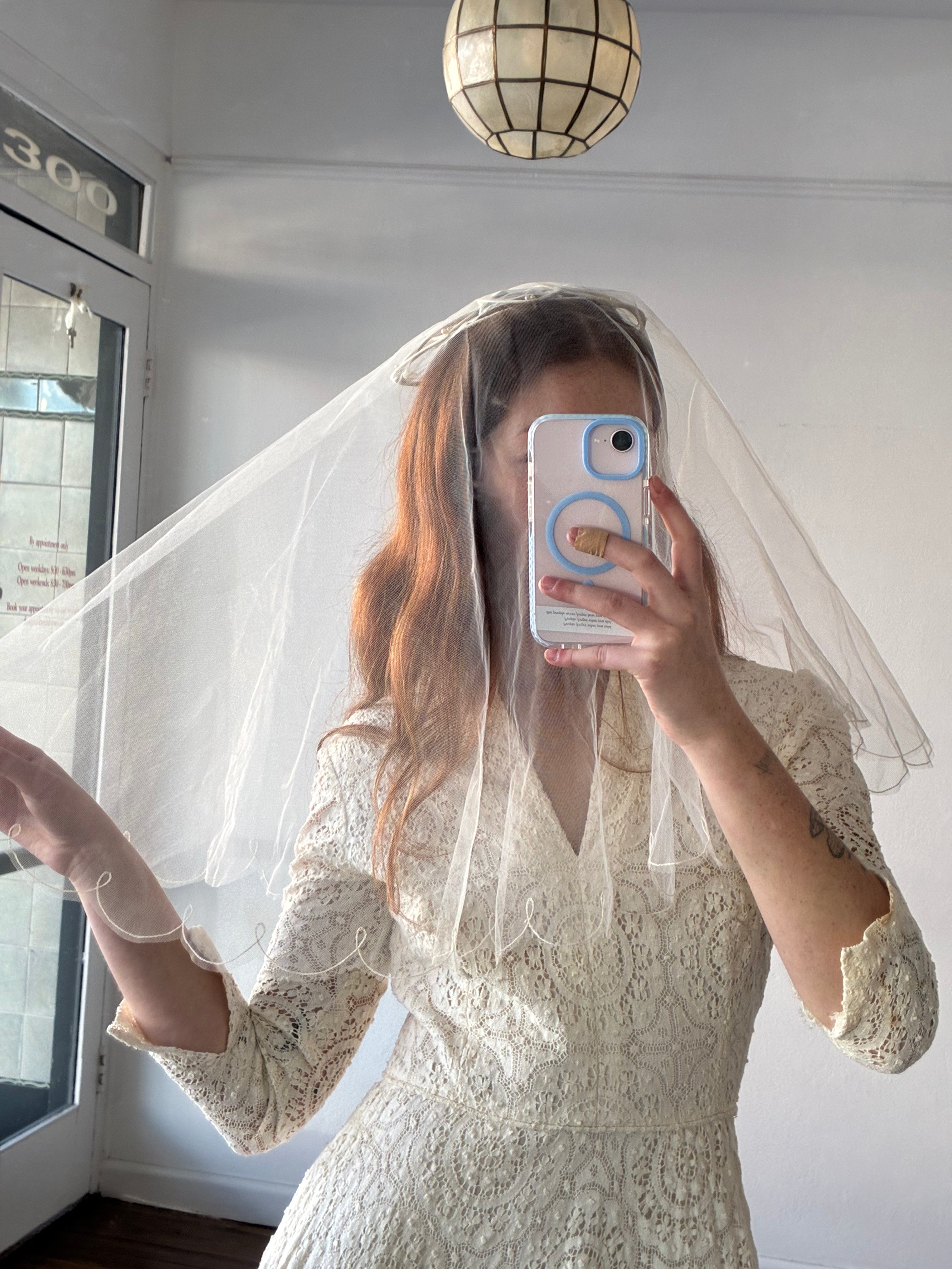 70s Cage Fascinator Veil