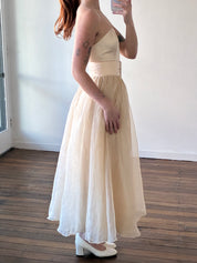 90s Silk Corset, Skirt and Belt Set