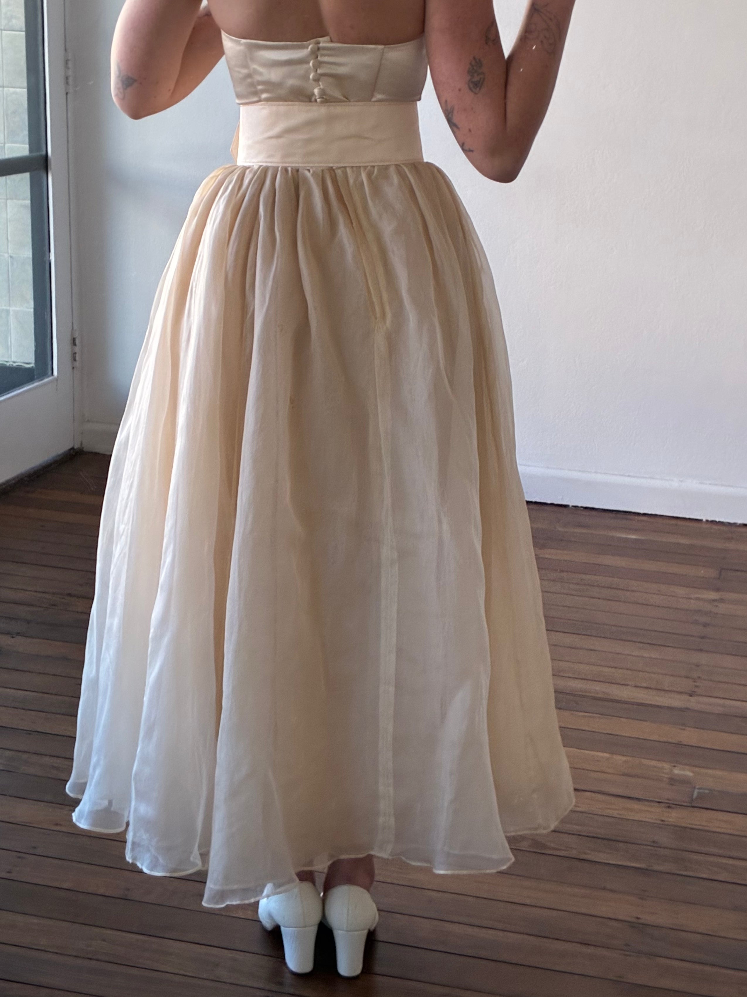 90s Silk Corset, Skirt and Belt Set