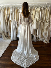 30s Lace and Liquid Silk Basque Waist Dress