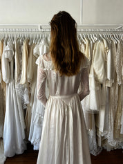 30s Lace and Liquid Silk Basque Waist Dress