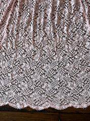 1910s Antique Pink Chantilly Lace Dress