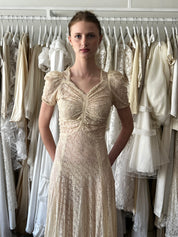 1924 Golden Lace Dress
