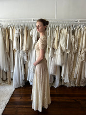 1924 Golden Lace Dress