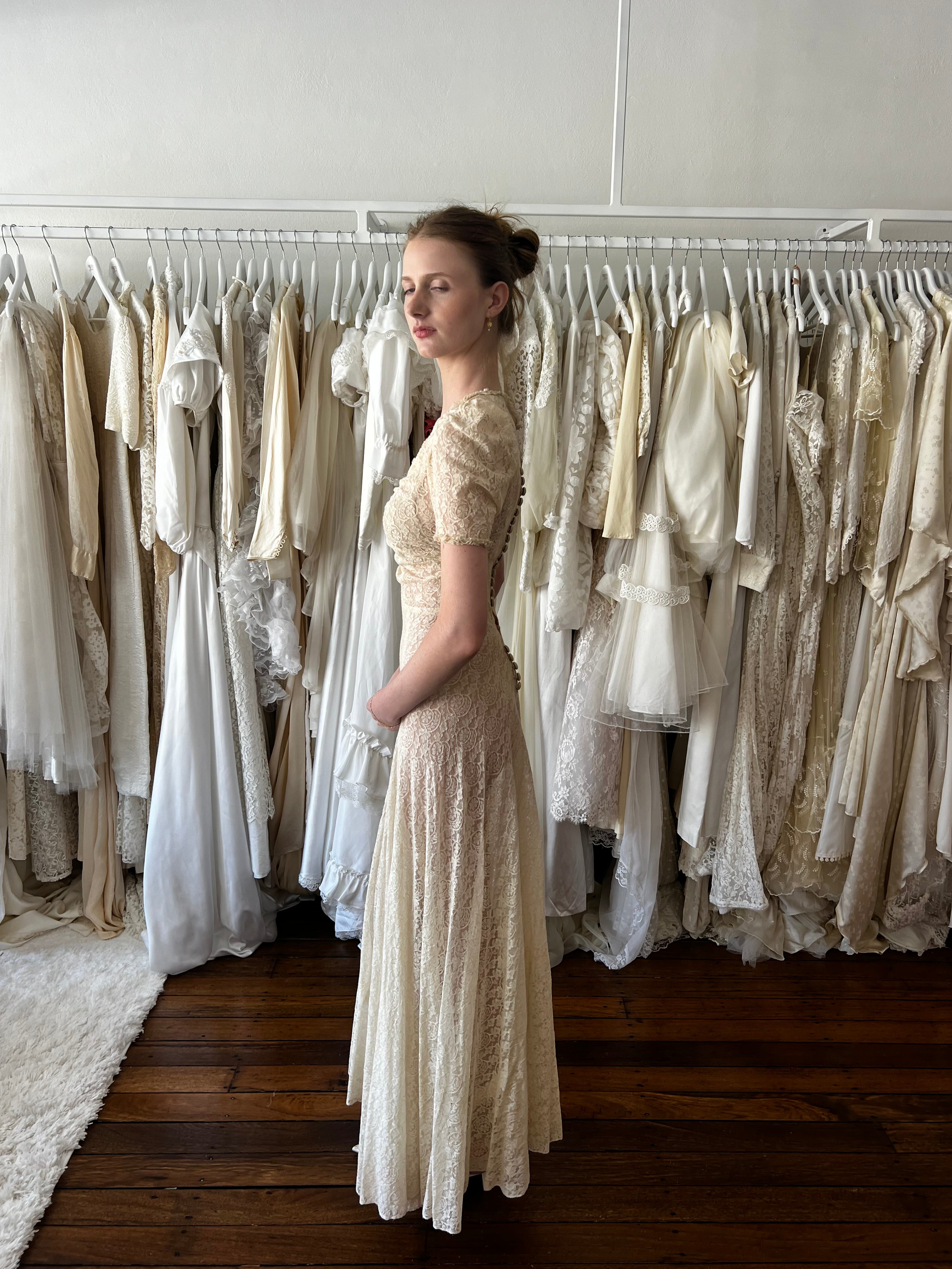 1924 Golden Lace Dress