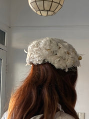 60s Daisy Flower Bridal Hat
