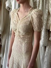 1924 Golden Lace Dress