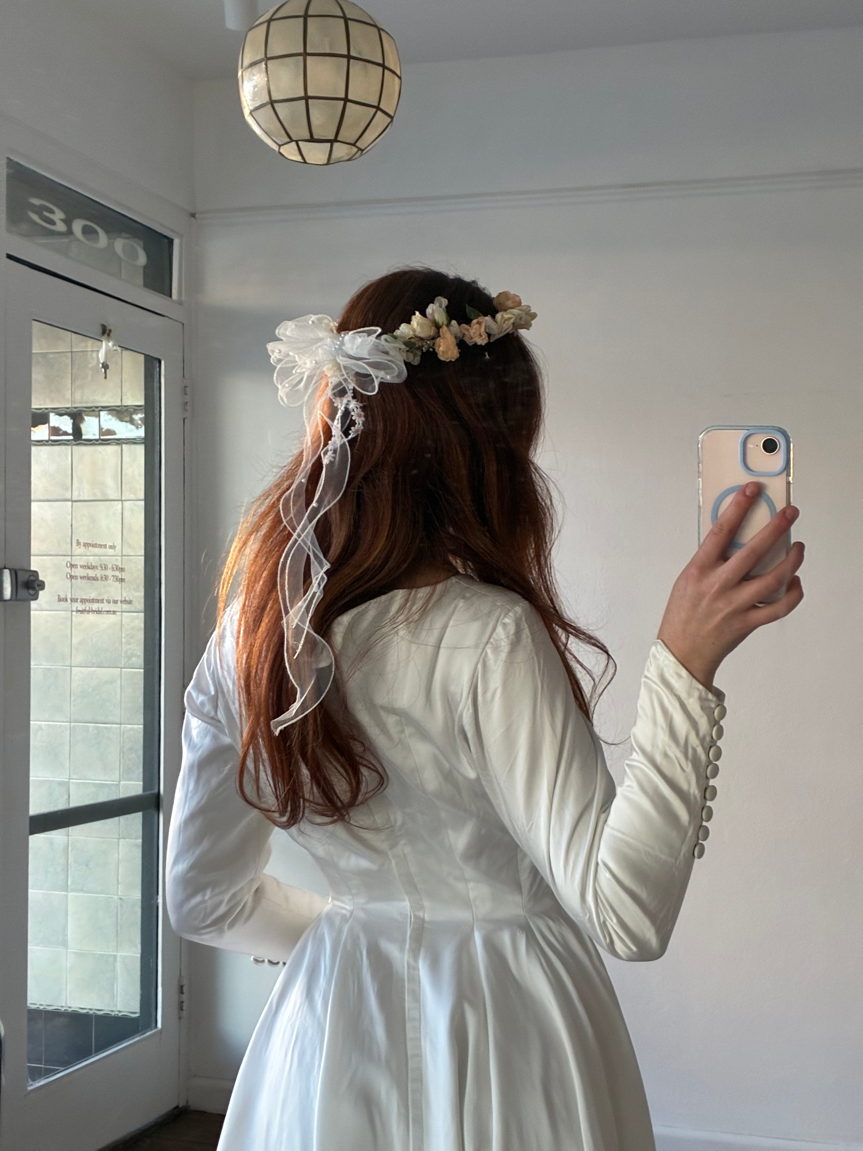 90s Bow Detail Flower Crown