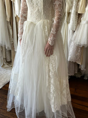 50s Lace Ball Gown Dress