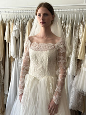 50s Lace Ball Gown Dress