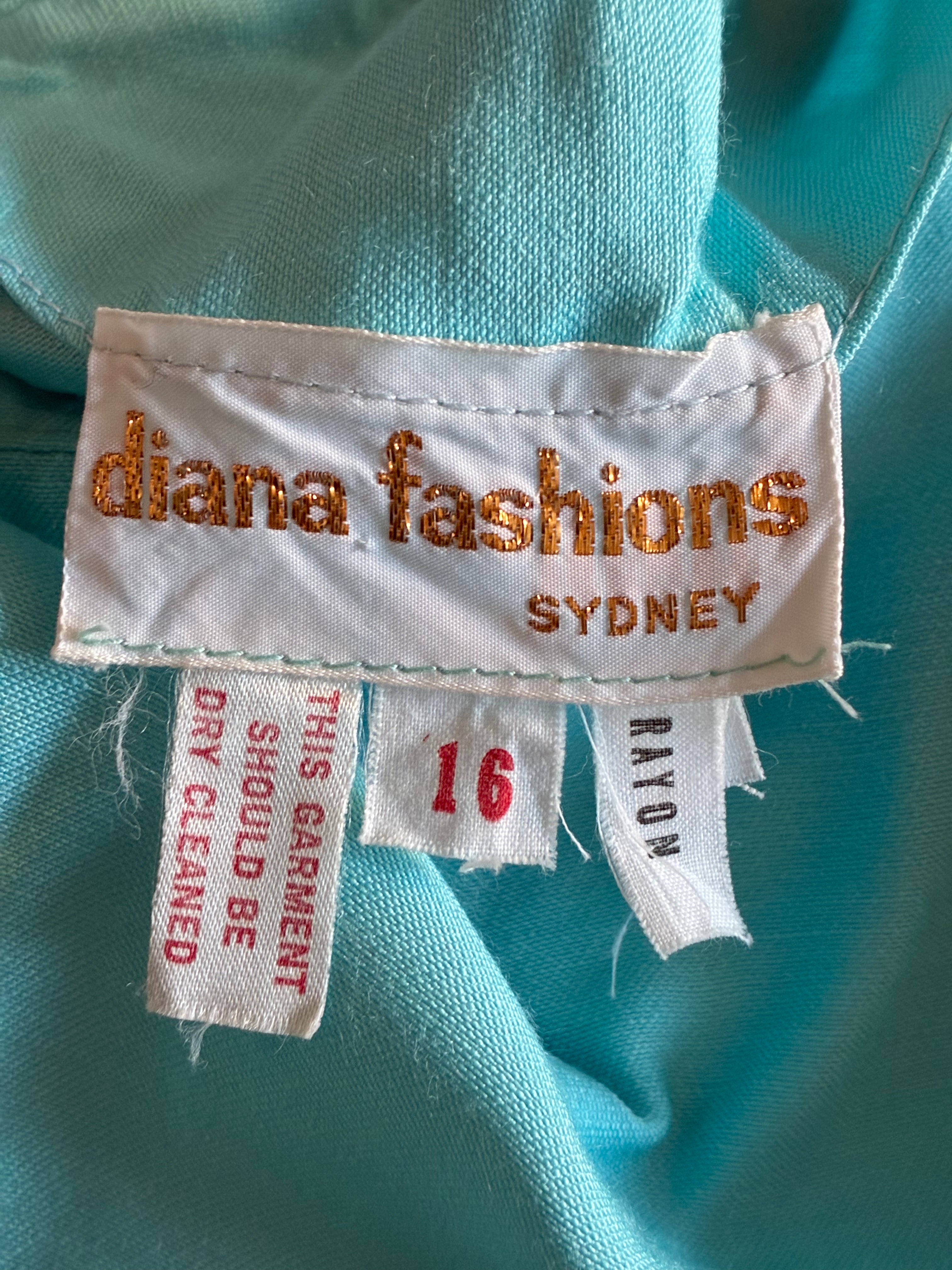 60s Capri Blue Guipure Lace Mini