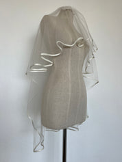 1990s Satin-lined Two-tiered Veil