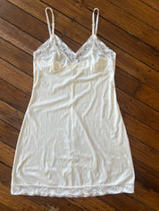 90s Lace Trim Mini Lingerie Dress