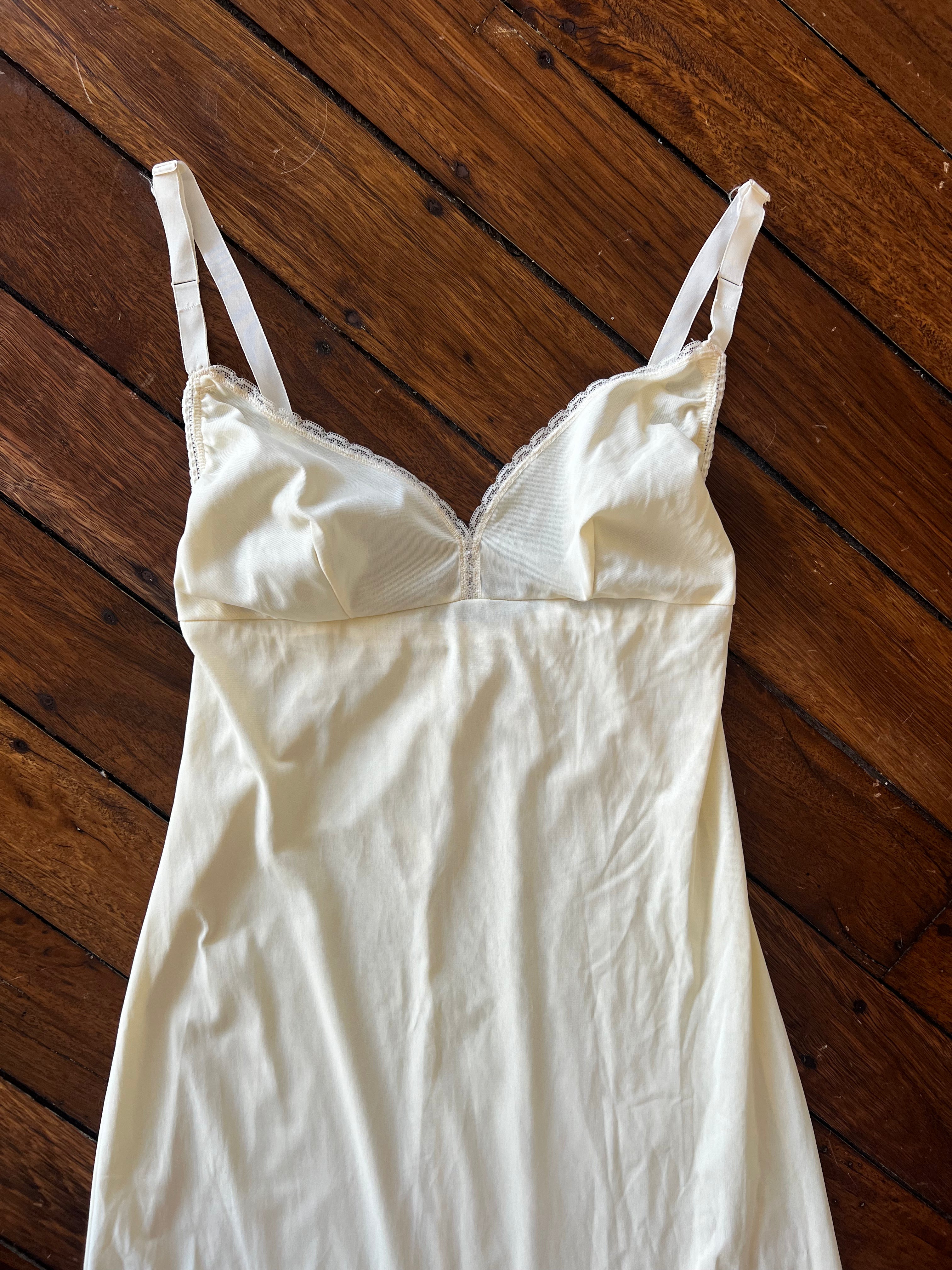 90s Cream Maxi Lingerie Dress