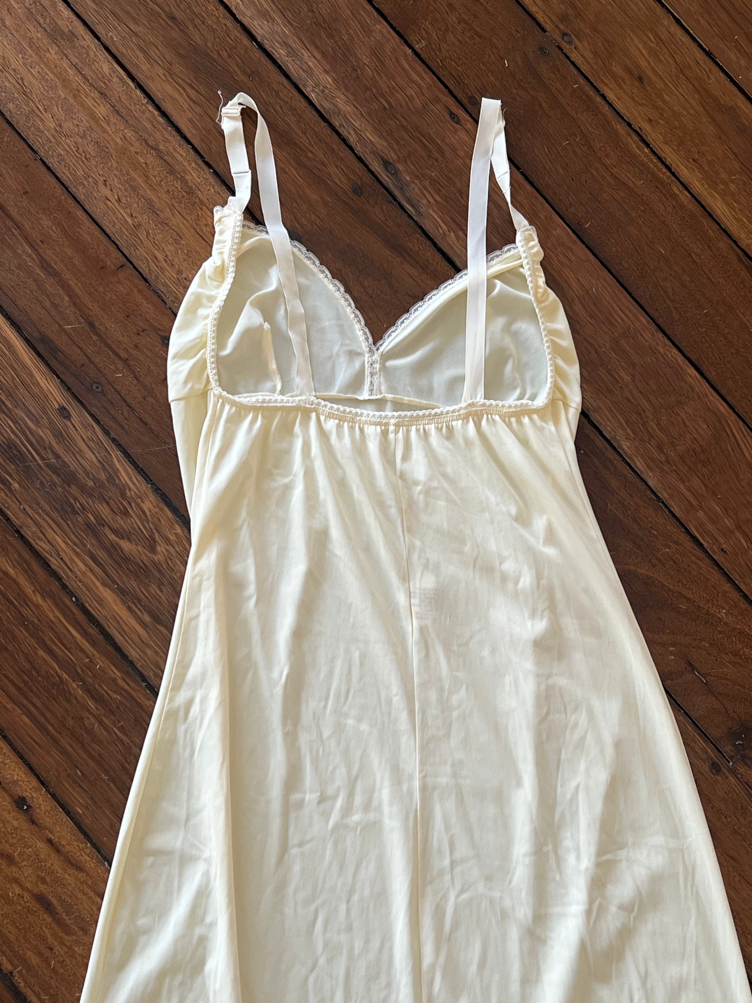 90s Cream Maxi Lingerie Dress