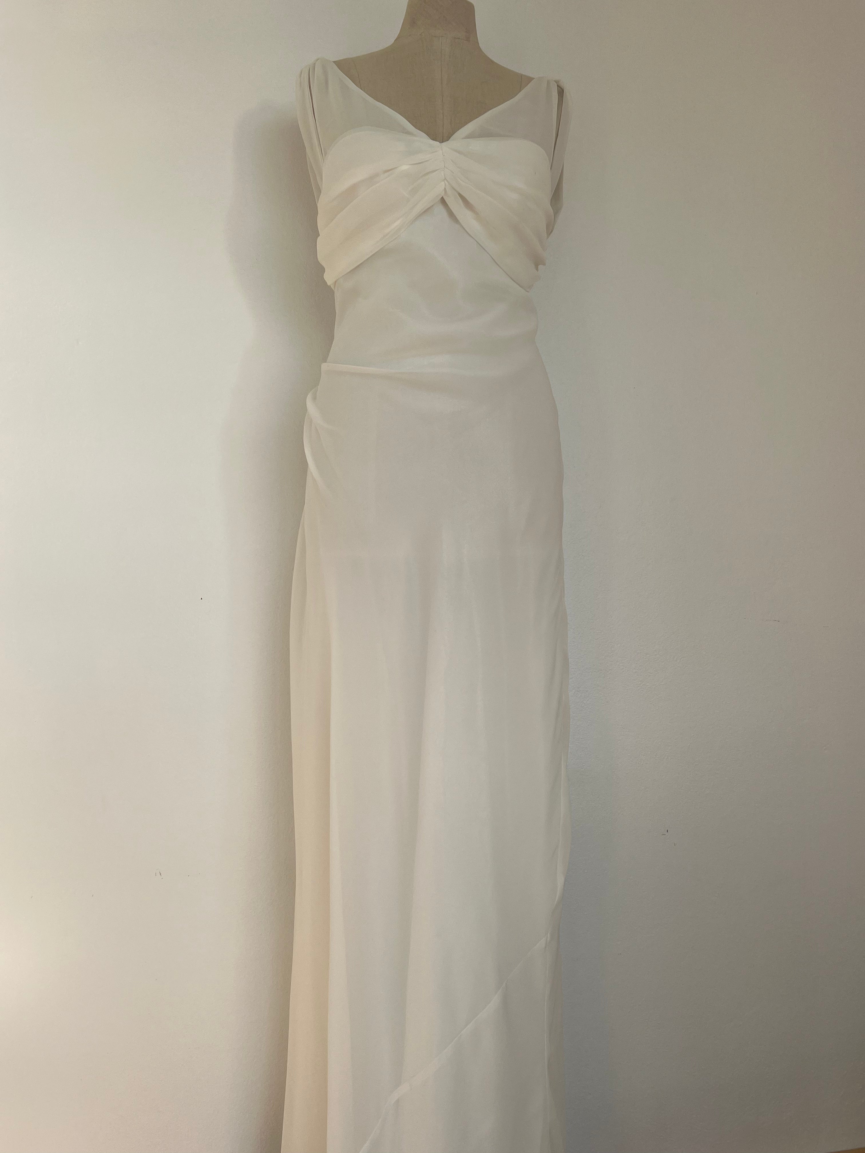 1990s Pleated Bust Dress