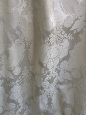 90s Strapless Drop Basque Waist Jacquard Dress