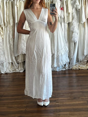 40s V Neck Lingerie Slip Dress