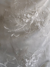 2000s Asymmetrical Lace Mock Halter Neck 3D Rosette Detail Dress