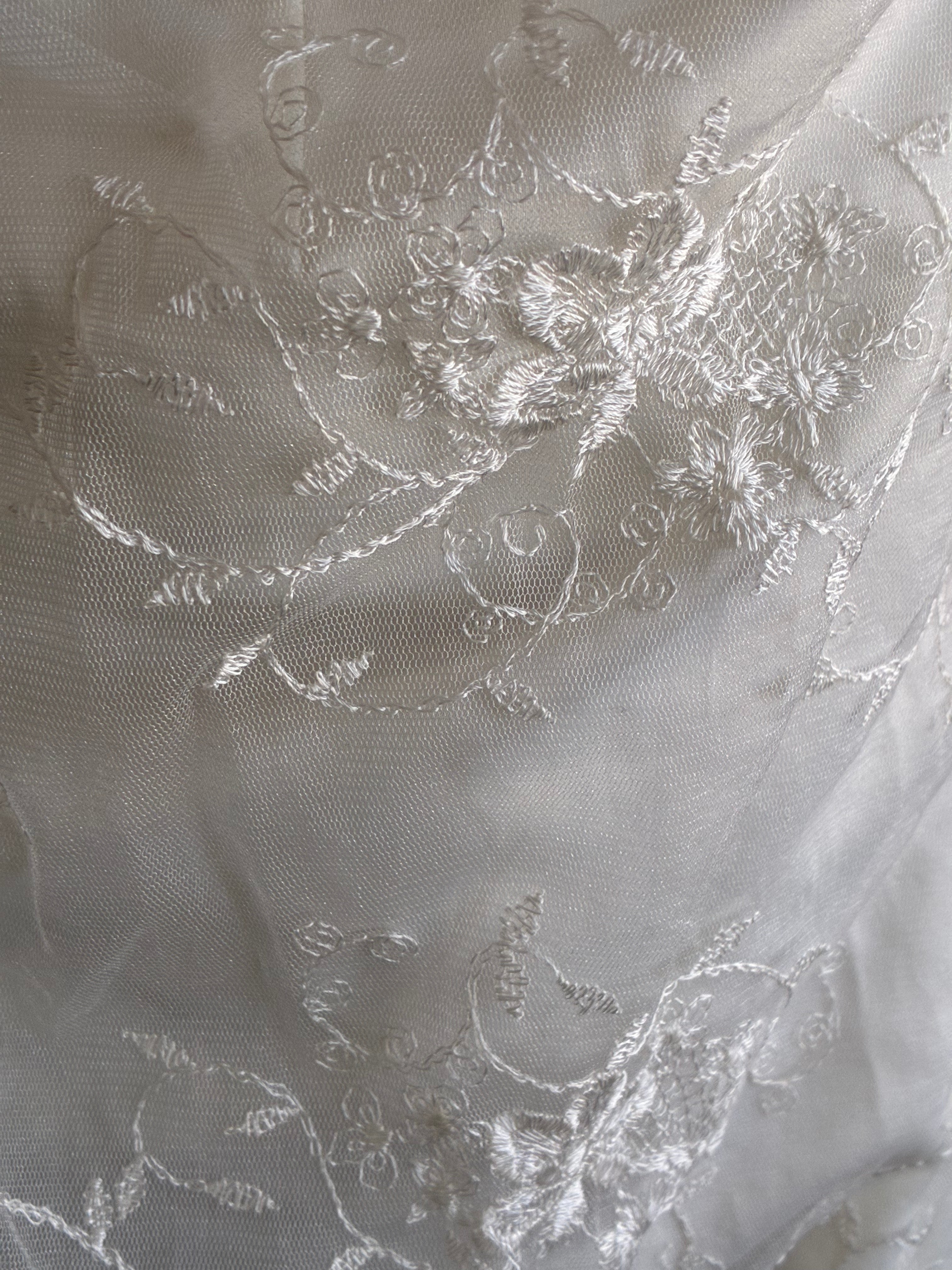 2000s Asymmetrical Lace Mock Halter Neck 3D Rosette Detail Dress