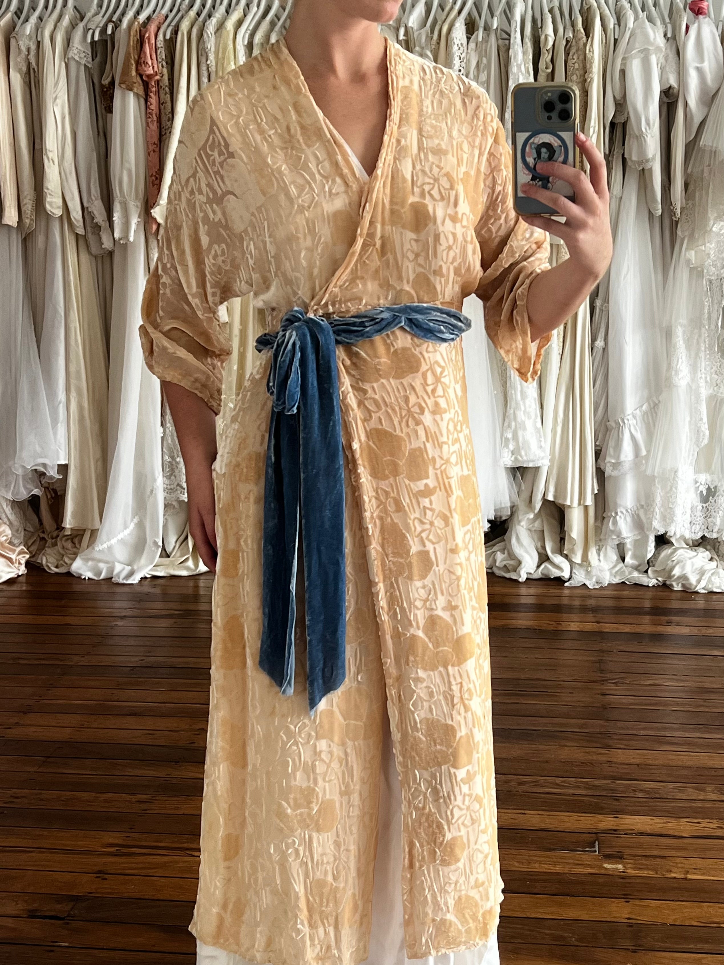 30s Devore Velvet Robe